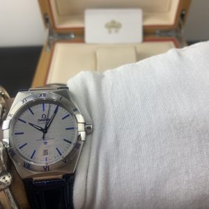 Royal Authentic Photos: Omega Constellation Men's Watch with Leather Strap